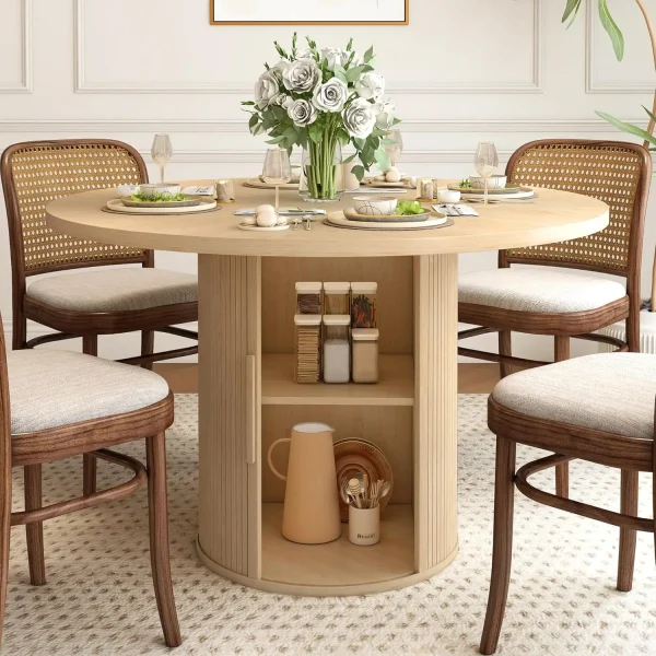 47 inch Round Dining Table for 4