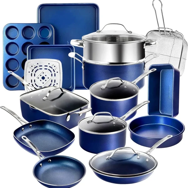 20 Pc Pots and Pans Set Non Stick Cookware Set
