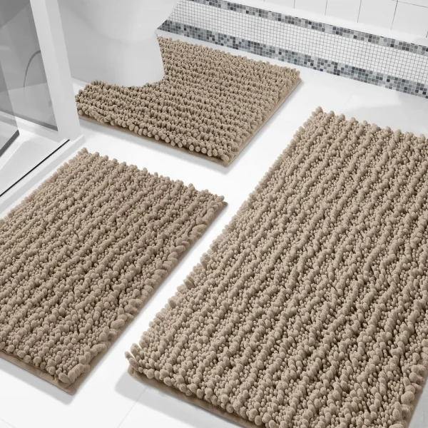 Bathroom Rug Set 3 Piece