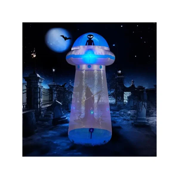 8.8 FT Halloween Inflatable UFO Yard Decor