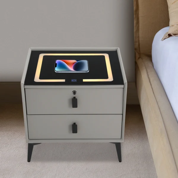 Bedside Table with Drawers Bluetooth Speaker