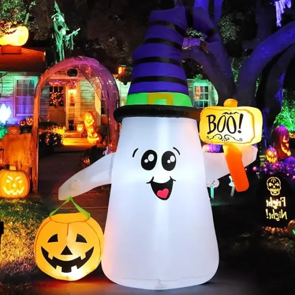 5 FT Halloween Inflatables Ghost Outdoor Decorations