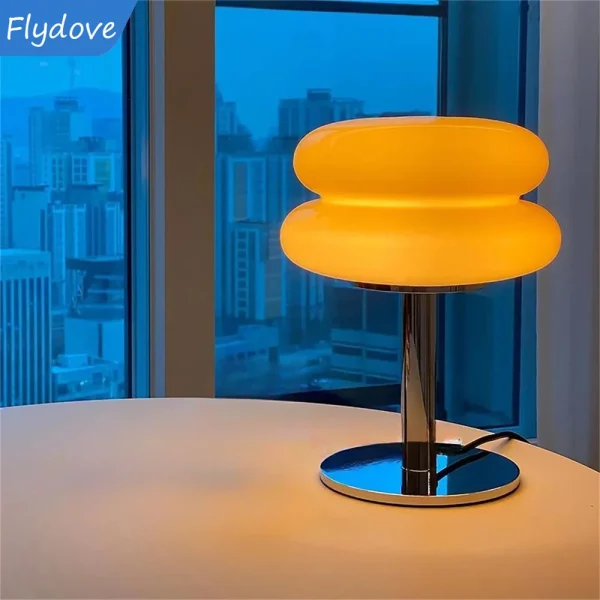 Nordic Mushroom Glass Lamp Bauhaus Trichromatic Dimming