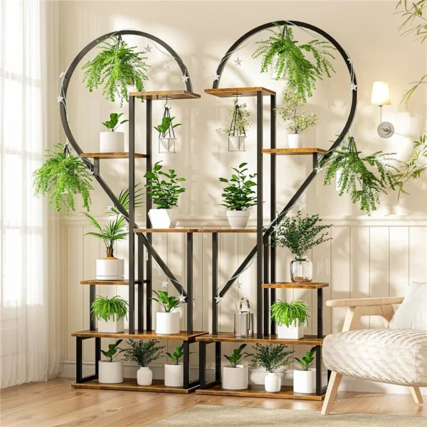 Plant Stand Half Heart Shaped