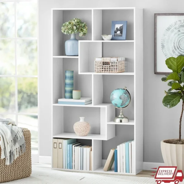 Modern 8-Cube Bookcase Vertical Storage Unit