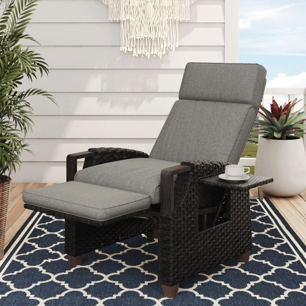 Recliner with Independent Adjustable Back and Footrest