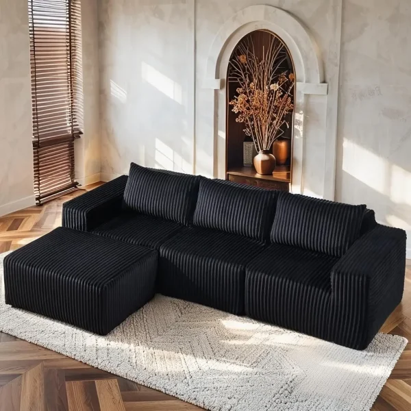 L-Shaped Modular Sectional Sofa - Boneless Cloud Couch