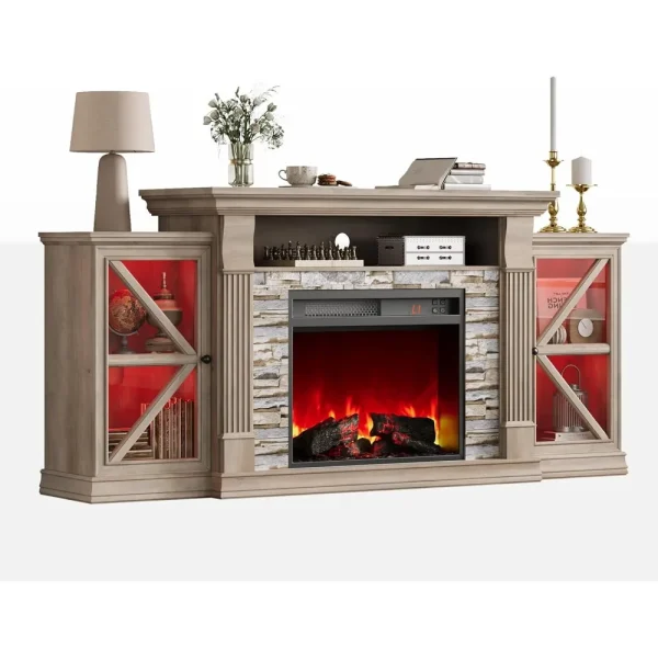 "70" Electric Fireplace TV Stand
