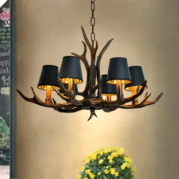 Deer Antlers with Lampshades