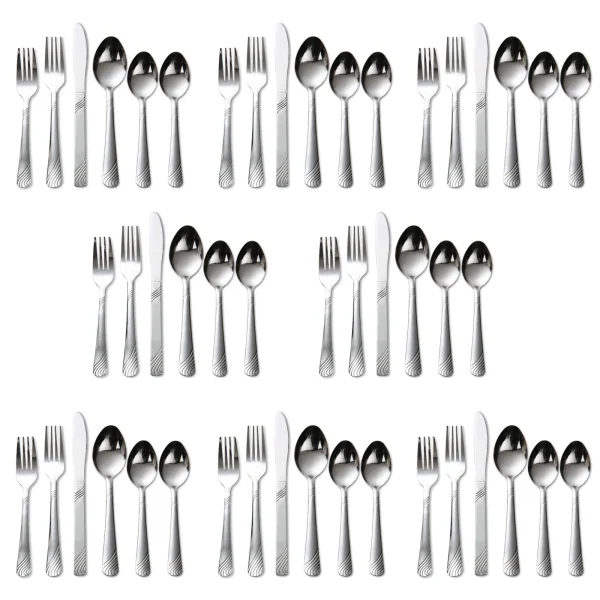 48Pcs Flatware Set for 8 Stainless Steel Knife Fork Spoon