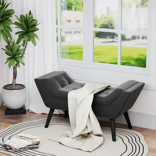 [New Arrival, Free Shipping!]Upholstered Tufted Cute Bench