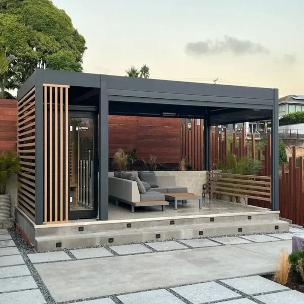 Retractable Aluminum Louvered Pergola Motorized